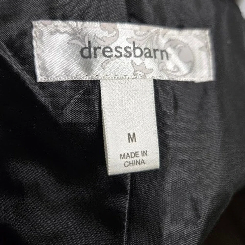 Dressbarn Gray‎ Textured Blazer Jacket Women's Size M Open Front
